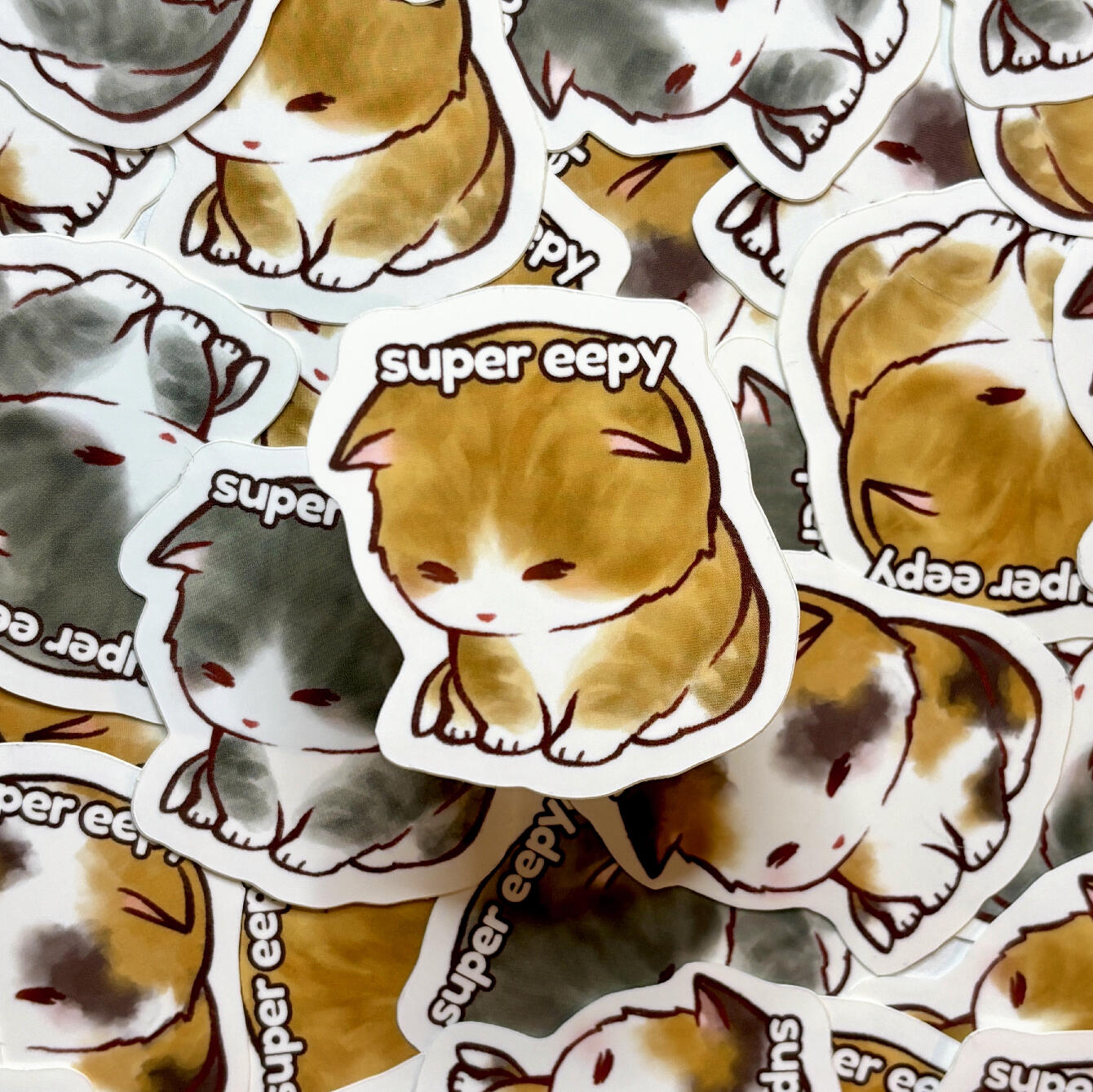 super eepy cat stickers